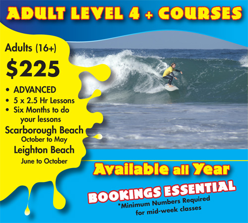 Adults Level Four Surf Course Scarborough Beach