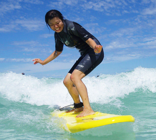 Girl Surfing Scarborough Beach 